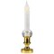 Northlight Flickering LED Window Candle with Timer - 8.5" - White and Brass